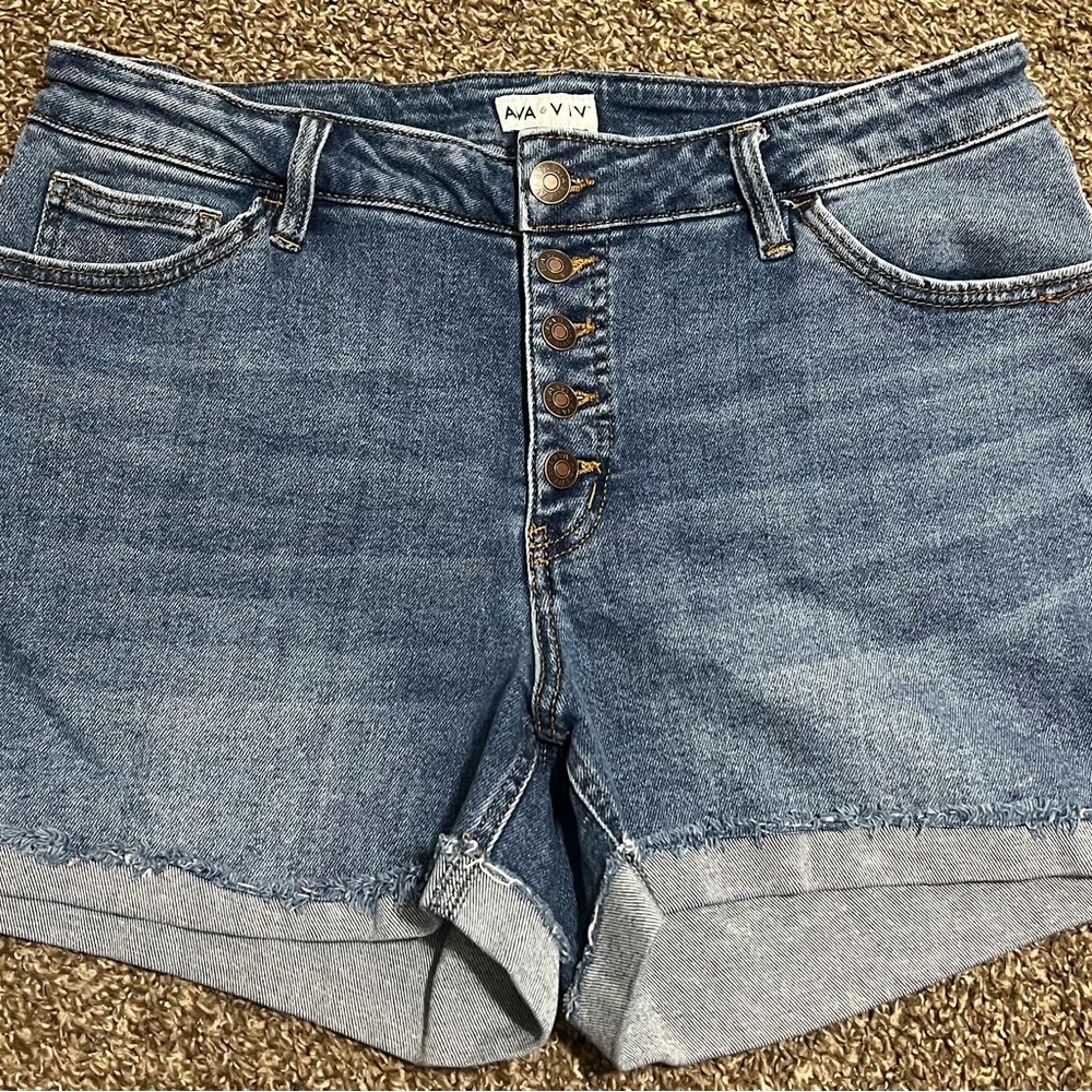 Ava & Viv Women's Classic Blue Jean Shorts